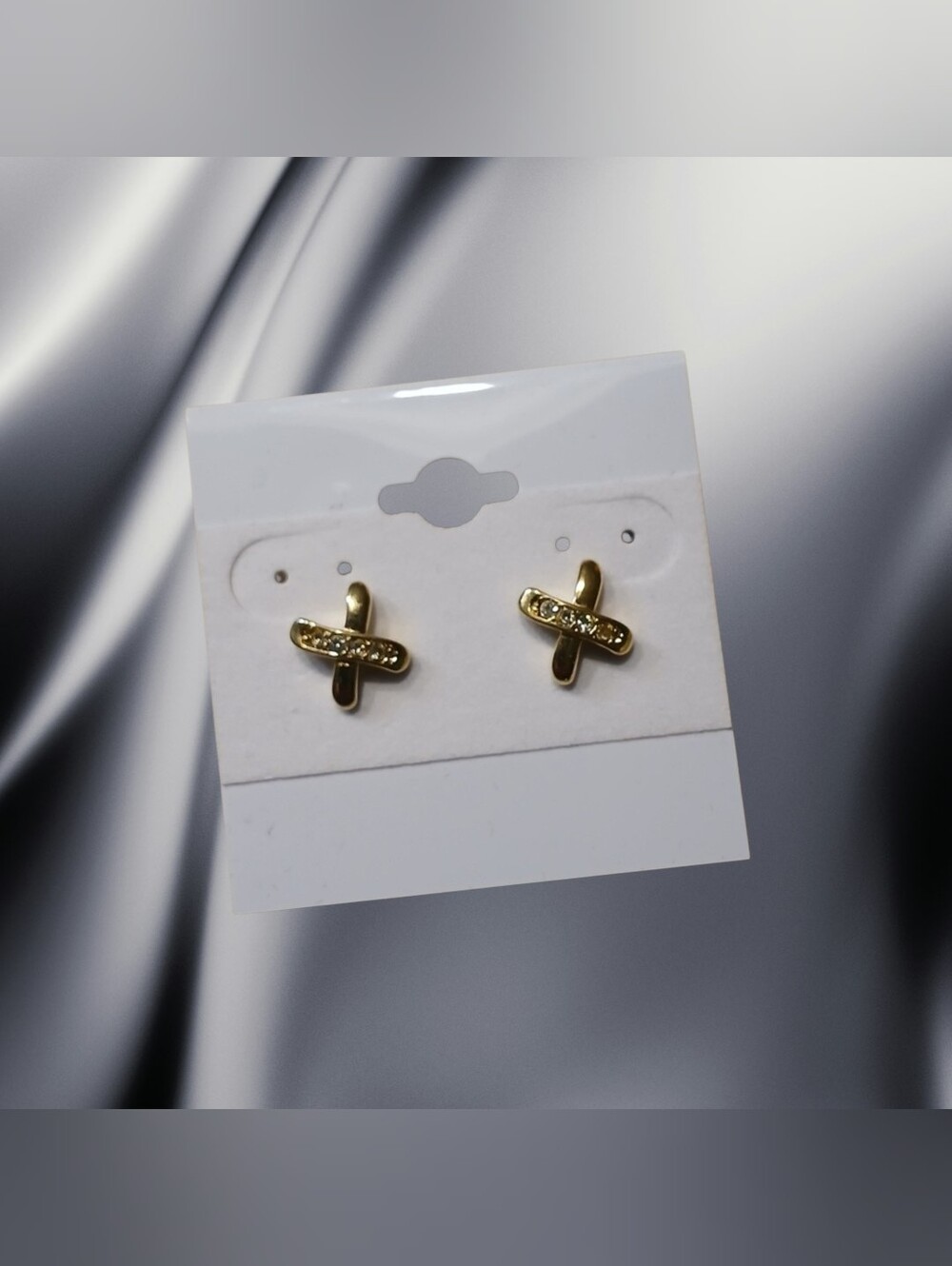 Avon Gold and Silver Crystal Earrings